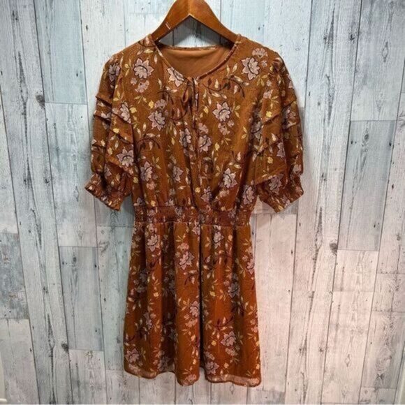 Collective Concepts Women’s Smock Dress sz M Floral NEW # E192 - Picture 4 of 9